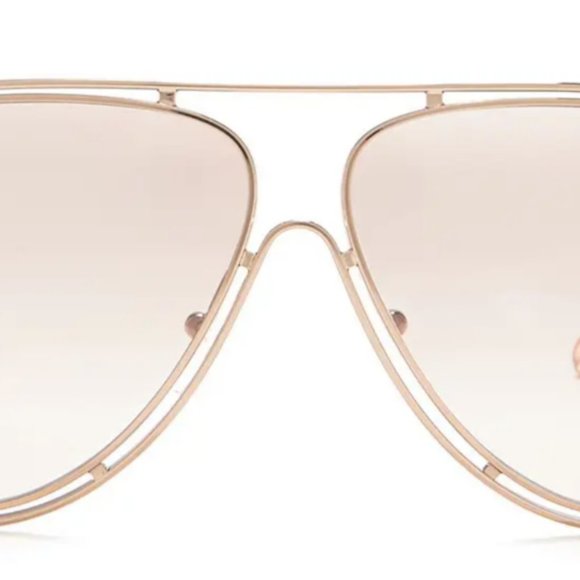 ICONIC Chloe ISIDORA 61mm Aviator Sunglasses Gradient Grey MSRP$420 RARE FIND main image 12